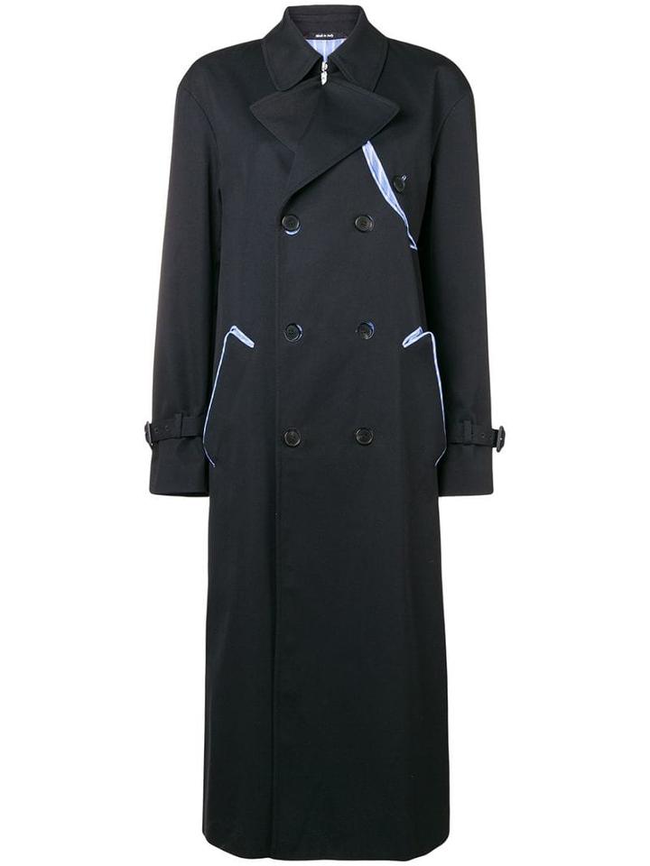 Maison Margiela Long-sleeved Waterrepellent Trenchcoat - Black