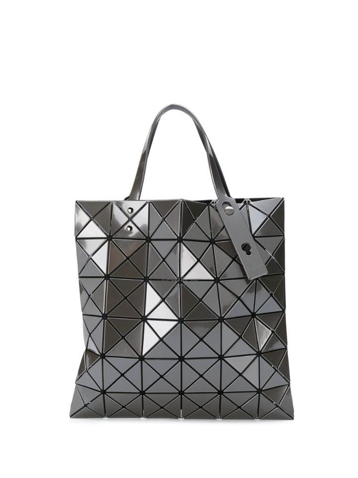 Bao Bao Issey Miyake Geometric Patterned Shopping Bag - Grey