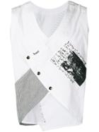 Kansai Yamamoto Vintage 1980's Crossed Vest - White