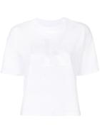 Ck Jeans Cropped Logo Print T-shirt - White