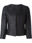 Tagliatore Cropped Jacket, Women's, Size: 44, Black, Cotton/polyamide/cupro