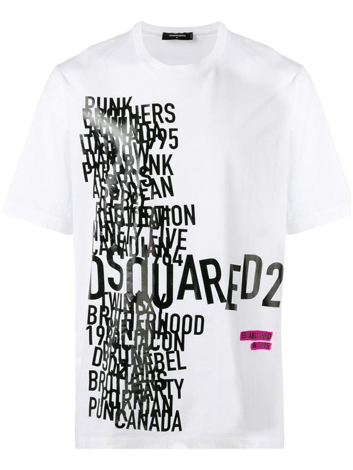 Dsquared2 Word Print T-shirt - White