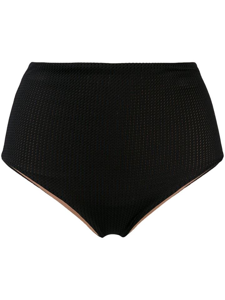 Fisico Knitted Style Bikini Bottoms - Black