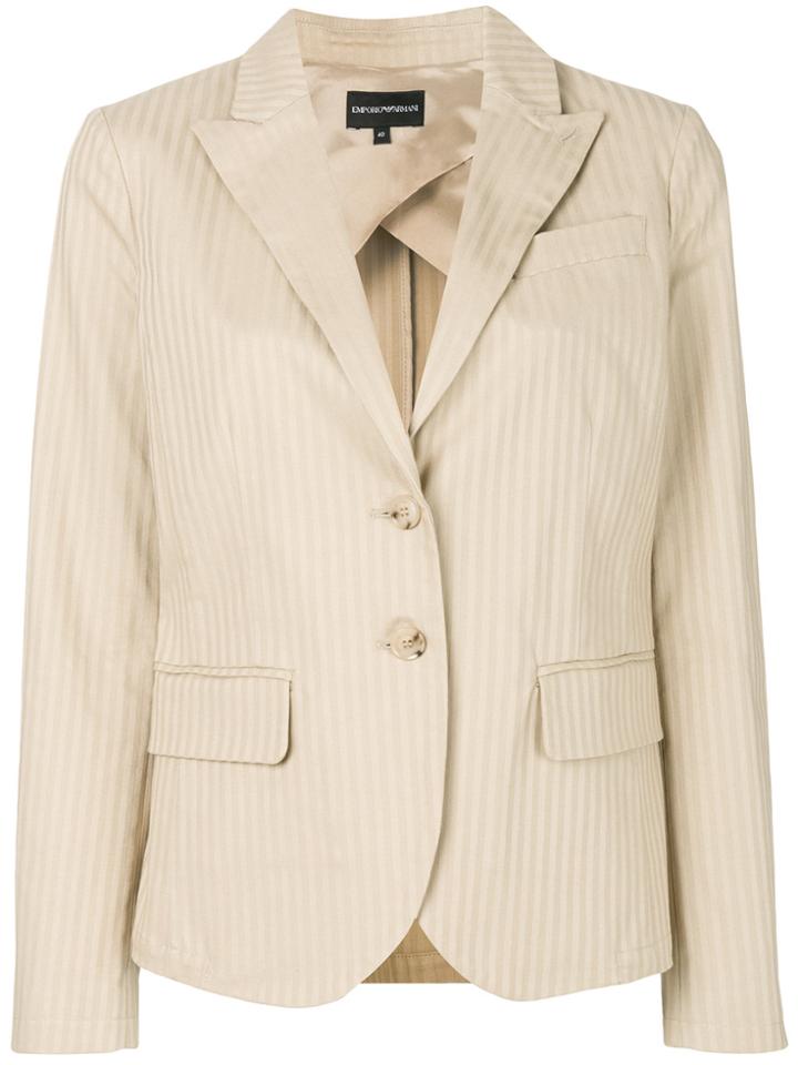 Emporio Armani Classic Notch Collar Blazer - Nude & Neutrals