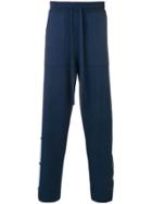 Pringle Of Scotland Intarsia Argyle Knitted Joggers - Blue