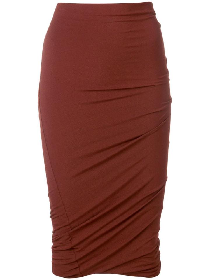 T By Alexander Wang Twisted Pencil Skirt - Red
