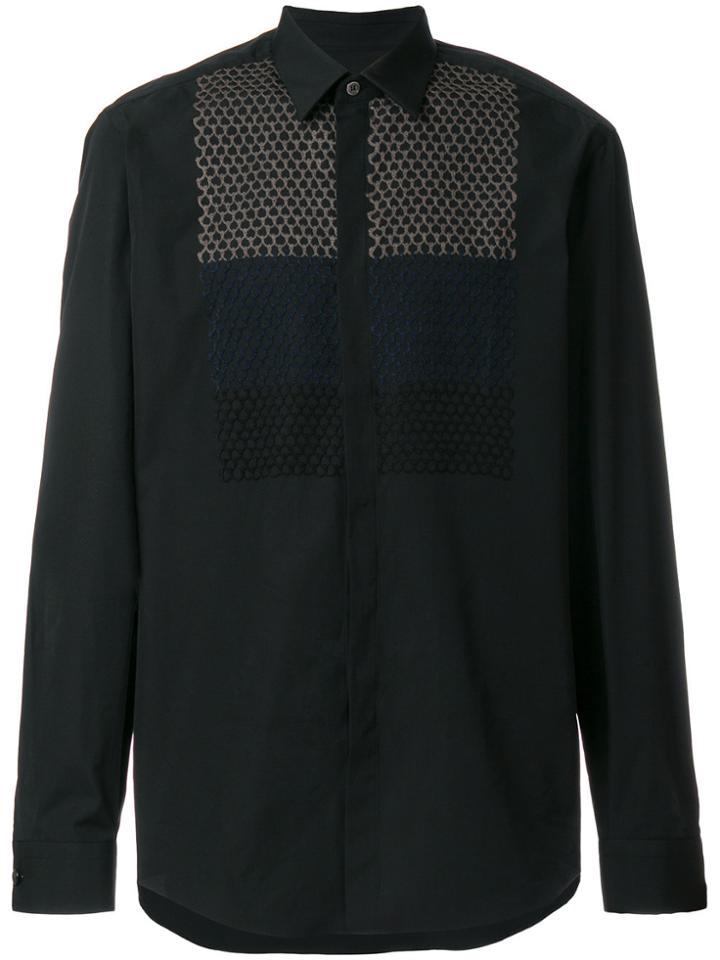 Salvatore Ferragamo Embroidered Shirt - Black