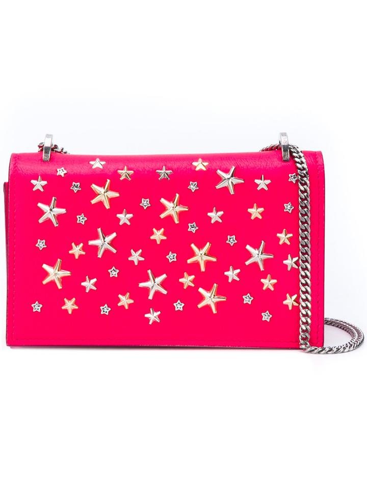 Jimmy Choo - Floria Clutch - Women - Leather/suede - One Size, Pink/purple, Leather/suede