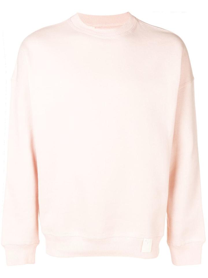 N. Hoolywood Oversized Logo Patch Sweater - Pink