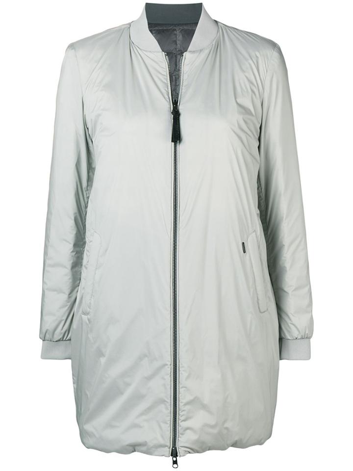 Woolrich Reversible Oversized Bomber Jacket - Grey