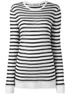 T By Alexander Wang Striped Jumper, Women's, Size: 4, White, Rayon/linen/flax