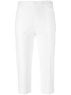 Moschino Cropped Trousers, Women's, Size: 40, White, Cotton/other Fibers