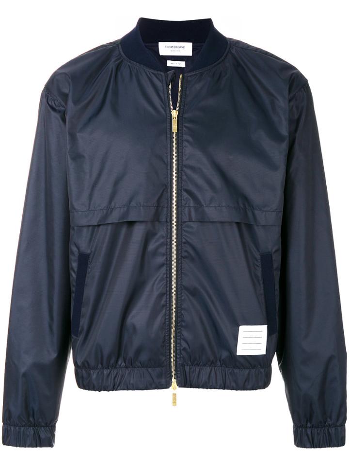 Thom Browne 4-bar Stripe Bomber Jacket - Blue