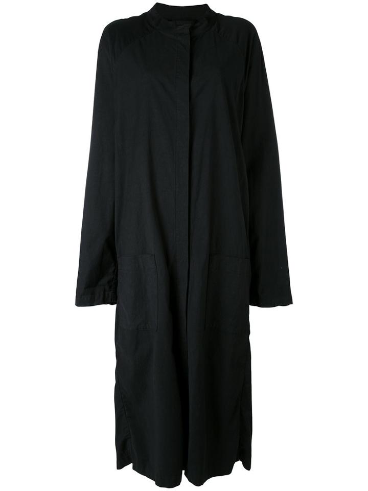 Nelly Johansson - Split Side Dress - Women - Cotton/elastodiene/cupro - 2, Black, Cotton/elastodiene/cupro