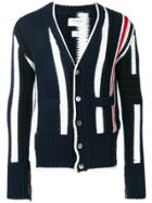 Thom Browne 4-bar Repp Stripe Cardigan - Blue