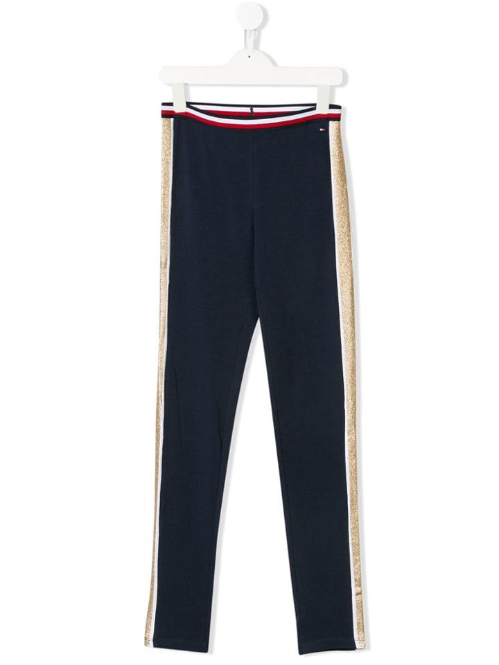 Tommy Hilfiger Junior Glitter Stripe Leggings - Blue