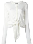 Dolce & Gabbana Tie Cardigan, Women's, Size: 44, White, Silk