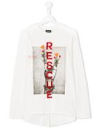 Diesel Kids Long-sleeved Rescue Graphic Top - White