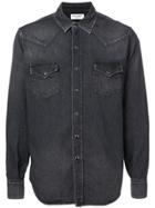 Saint Laurent Faded Denim Shirt - Black
