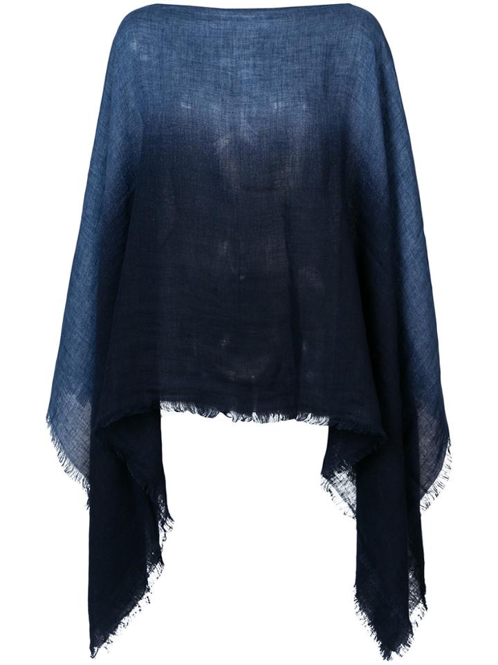 Destin Gradient Poncho - Blue