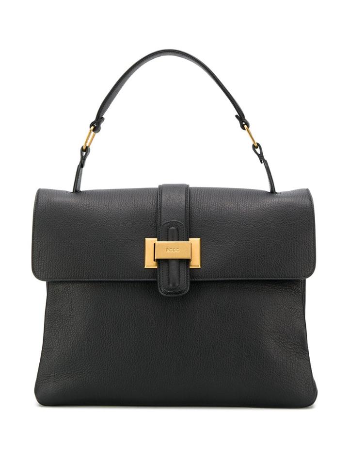 Rodo Logo Plaque Tote Bag - Black