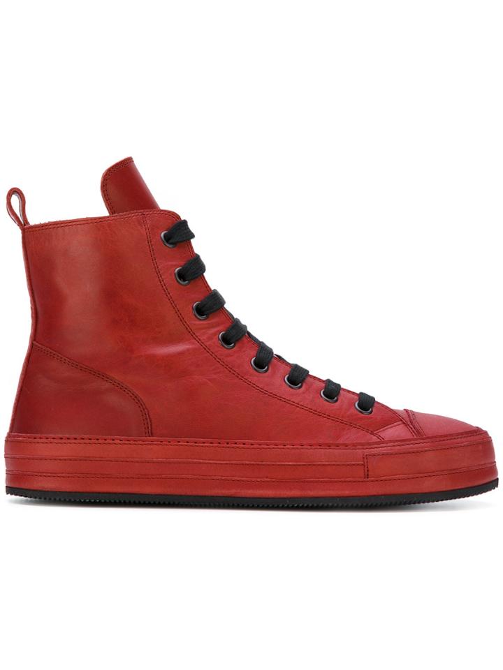 Ann Demeulemeester Hi-top Sneakers - Red