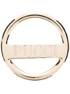 Emilio Pucci Logo Engraved Brooch - Gold