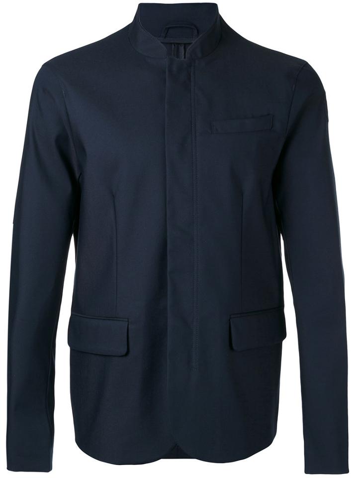 Emporio Armani - Stand Collar Blazer - Men - Cotton/polyamide/elastolefin - M, Blue, Cotton/polyamide/elastolefin