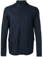 Emporio Armani - Stand Collar Blazer - Men - Cotton/polyamide/elastolefin - M, Blue, Cotton/polyamide/elastolefin