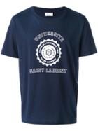 Saint Laurent - Printed T-shirt - Men - Cotton - L, Blue, Cotton