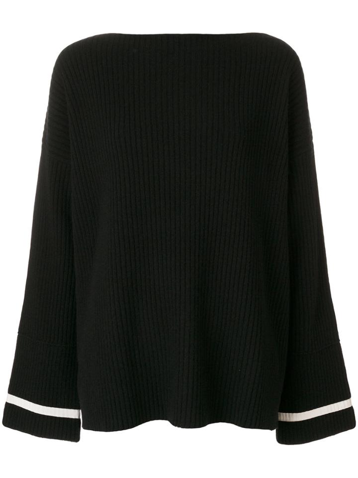 Haider Ackermann Boatneck Flared Sleeves Jumper - Black