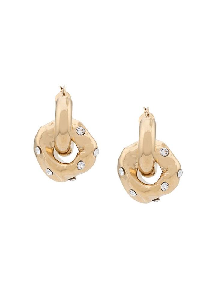 Colville Embellished Hoop Earrings - Gold