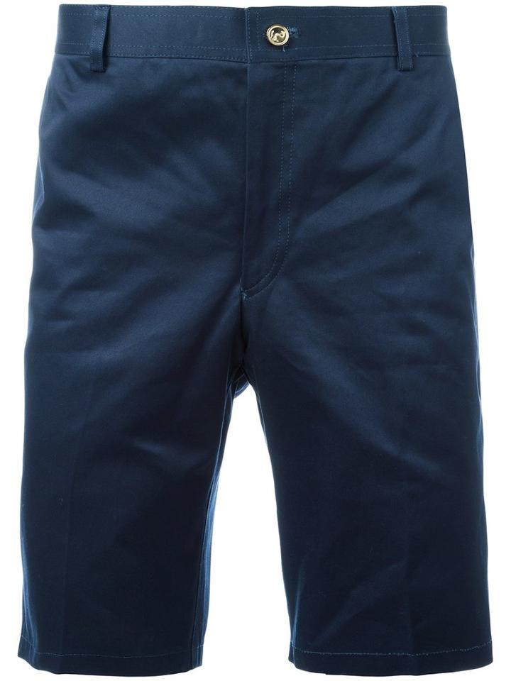 Thom Browne Classic Chino Shorts, Men's, Size: 3, Blue, Cotton