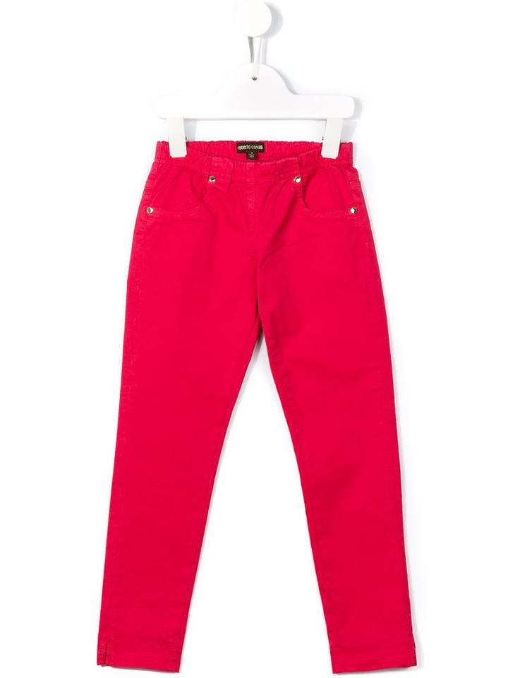 Roberto Cavalli Kids Straight-leg Jeans, Girl's, Size: 6 Yrs, Pink/purple