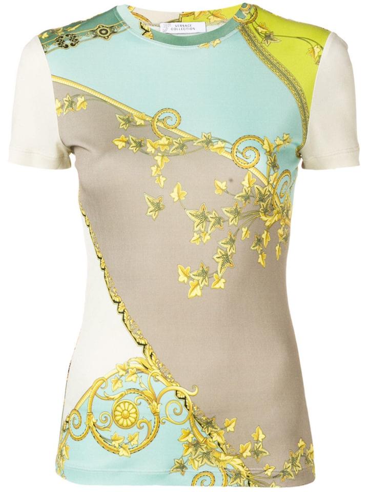 Versace Collection Signature Print T-shirt - Green