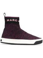 Marc Jacobs Logo Dart Sock Sneakers - Pink & Purple