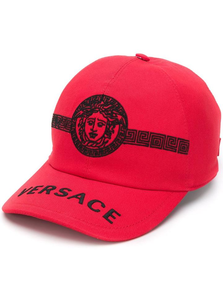 Versace Embroidered Medusa Logo Cap
