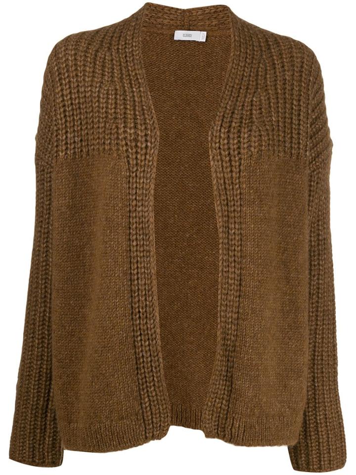 Closed Knitted Caridgan - Brown