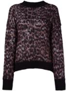 Isabel Marant Leopard Print Jumper, Women's, Size: 36, Black, Polyamide/polyester/mohair/wool