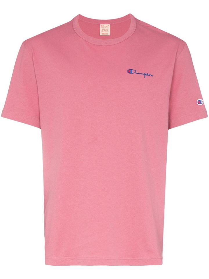 Champion Logo Embroidered T-shirt - Purple