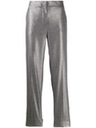 Pt01 Metallic Straight-leg Trousers