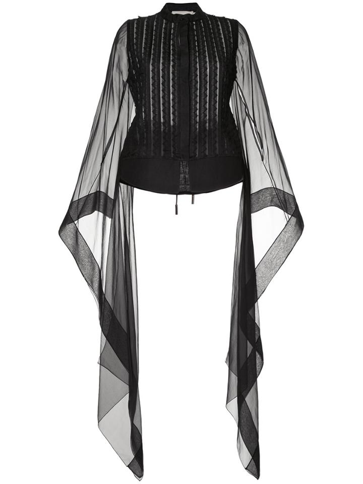 Antonio Berardi Hanging Sleeve Blouse - Black