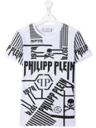 Philipp Plein Junior Graphic Print T-shirt - White