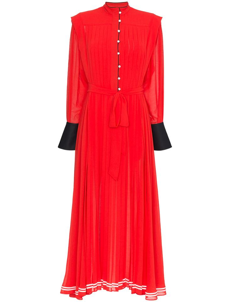 Philosophy Di Lorenzo Serafini Collarless Buttoned Pleated Long Sleeve