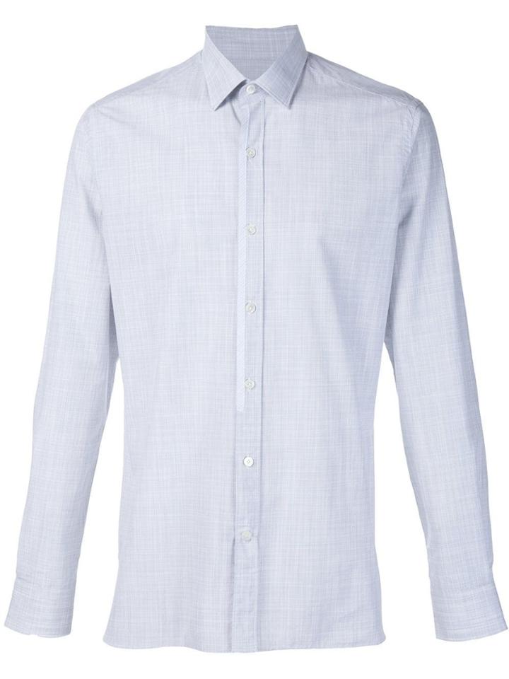 Lanvin Striped Placket Trim Shirt - Grey