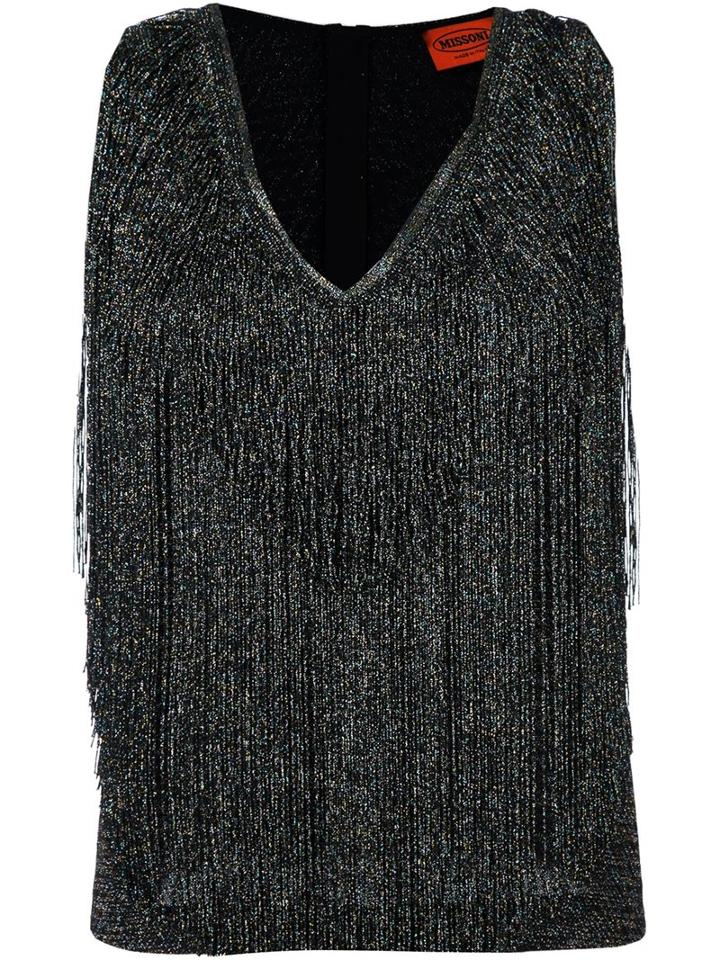 Missoni Glitter Effect Fringed Vest