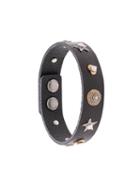 Saint Laurent Stud Detail Bracelet - Black