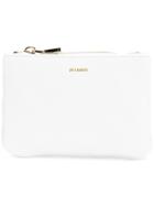 Jil Sander Zipped Logo Wallet - White