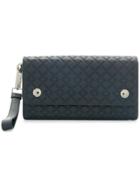 Versace Greek Key Emboss Clutch - Blue