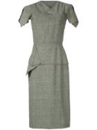 Roland Mouret Structured Check Dress - Grey